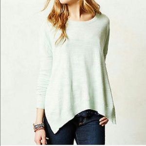 Moth by Anthropology Mint Hi-Low Sweater SMALL